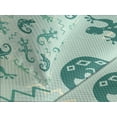 thumbnail image 4 of Ambesonne African Quilted Bedspread Set 3 Pcs, Exotic Lizard Reptile, King Size, Green Mint, 4 of 5