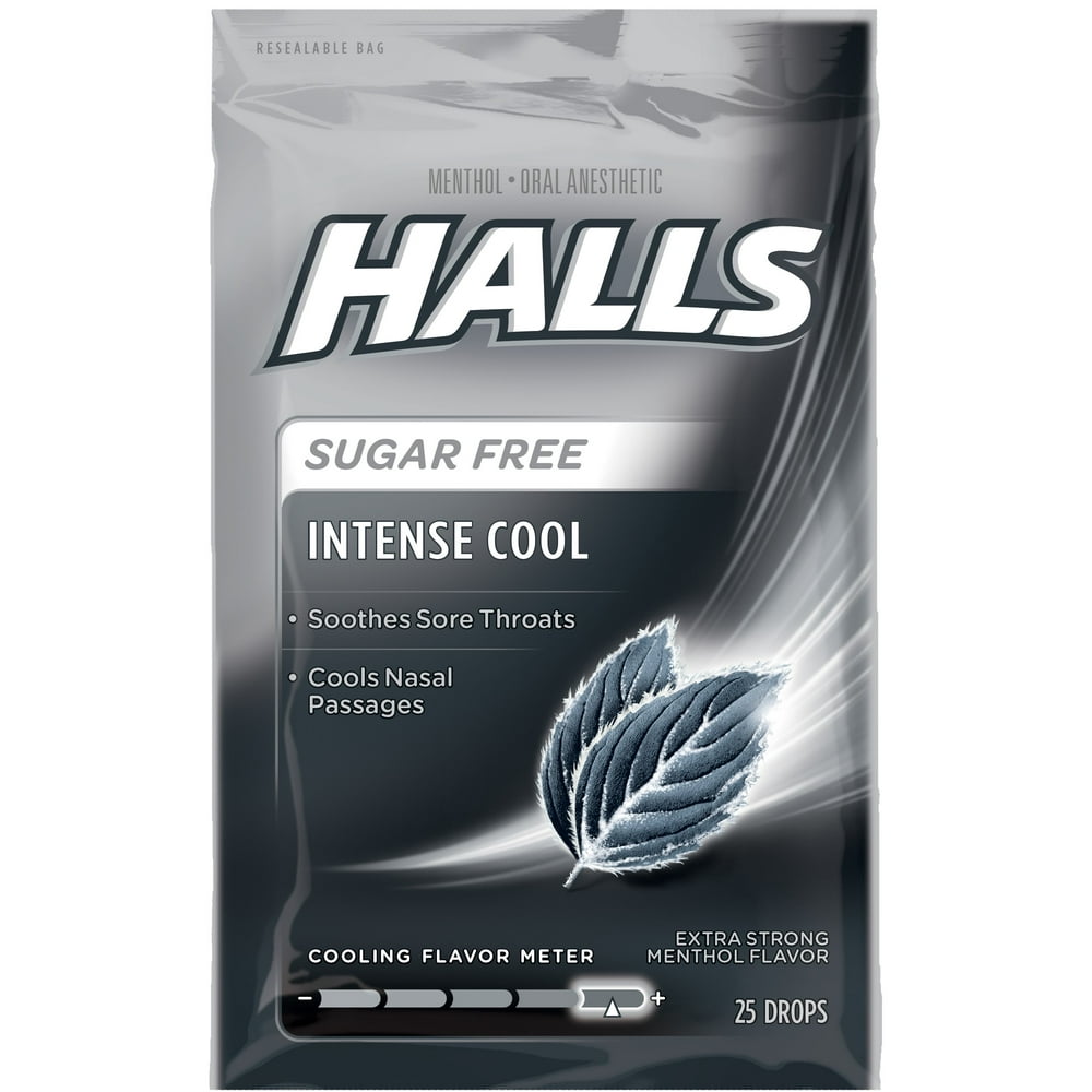 Halls Sugar Free Cough Drops, Menthol Extra Strong, 25 Ct