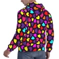 thumbnail image 6 of Wukai Colorful Hearts Print Men Hoodies Fleece Sweatshirts Long Sleeve Sweaters Pullover Fall Outfits Winter Clothes-XX-Large, 6 of 7