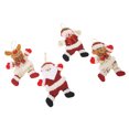 thumbnail image 1 of Adornos para árbol de Navidad ANGGREK 4 Uds tela de algodón colgante muñeca linda, 1 of 8