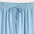 thumbnail image 7 of Cotton Linen Capri Pants for Women High Elastic Waisted Drawstring Cropped Pant 2025 Summer Casual Trouser with Pocket Sky Blue,M, 7 of 7