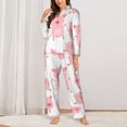 thumbnail image 3 of Wukai Kawaii Pigs Print Women's Pajama Set - Soft Long Sleeve Sleepwear for Comfort and Style-X-Large, 3 of 9