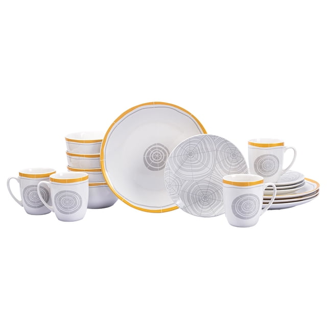 Vajilla de Porcelana Crown Baccara 16 piezas para 4 personas - Graywood