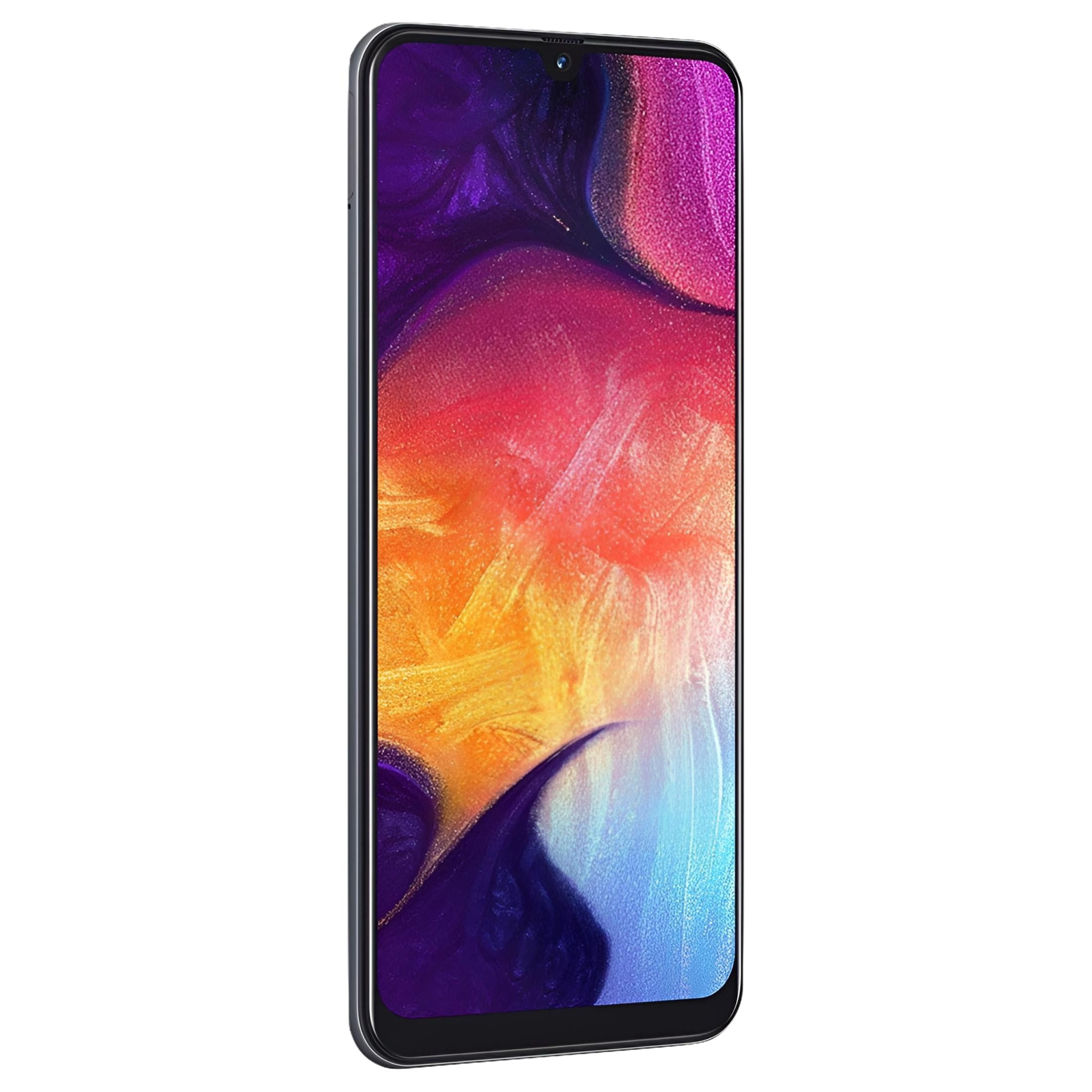 Restored Samsung Galaxy A50 A505U 64GB Fully Unlocked Phone w/25MP front & back camera Black (Refurbished)