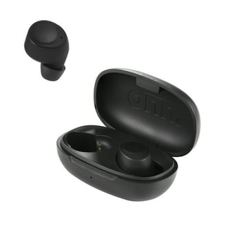 onn. True Wireless Headphones with Charging Case, Black, AAABLK100024300