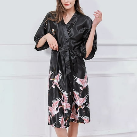 

Women Satin Silk Nightdress Lingerie Sleepwear BathRobe Bridesmaid Wedding Robes
