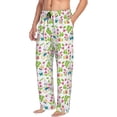 thumbnail image 2 of Uemuo Happy Easter Pattern Men's Wide Leg Palazzo Lounge Pants with Pockets Light Weight Loose Comfy Casual Pajama Pants-Small, 2 of 9