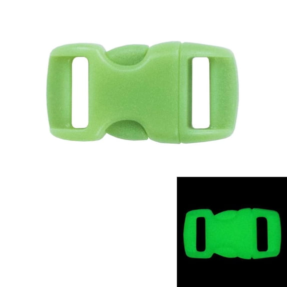 Paracord Planet 3/8" Contoured Side Release Buckles in Various Colors - Glow in the Dark and Glitter - Multiple Pack Sizes