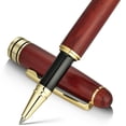 thumbnail image 1 of BEILUNER Luxury Rosewood Ballpoint Pen Writing Set - Elegant Fancy Nice Gift Pen Set for Signature Executive Business Office Supplies - Gift Boxed with Extra Refills (Black), 1 of 9
