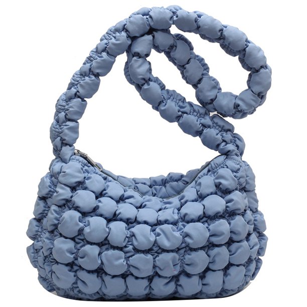 Bolsos tipo hobo con burbujas para mujer, bolso de mano acolchado para mujer, bolsos cruzados acolchados para mujer, bolso tipo hobo ligero y moderno, bolso de hombro acolchado