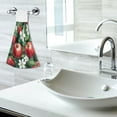 thumbnail image 5 of Yayeee Kitchen Hanging Hand Towels Set of 2 with Loop Bathroom Absorbent Tie Towel, Red Apple Pattern, 5 of 7