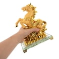 thumbnail image 5 of EXHUMKY Golden Resin Horse Sculpture Figurine for Home Decor Prosperity  Shui Wealth Symbol, 5 of 8