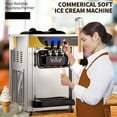 thumbnail image 3 of VEVOR Commercial Ice Cream Maker, 22-30L/H Yield, Countertop Soft Serve Machine w/ 2x6L Hopper 2L Cylinder LCD Panel Puffing Shortage Alarm, Frozen Yogurt Maker for Restaurant Snack Bar, 3 of 10
