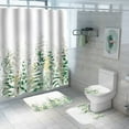 thumbnail image 4 of CSCHome Shower Curtain Anti-Fog Polyester Leaf Floral Print Shower Curtain for Bathroom, Home, Hotel Decor 71x71inch, 4 of 6