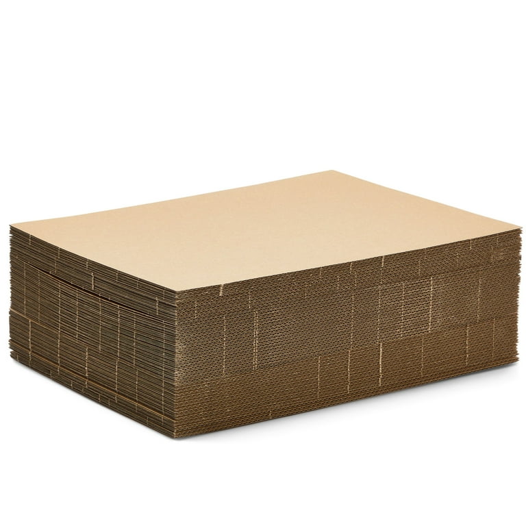 24 Pack Corrugated Cardboard Sheets 12x12, Flat Square Card Board Inserts  for Packaging, DIY Crafts