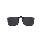 Solar Shield Dioptics Flip-Ups Unisex Rectangle Fashion Sunglasses Black