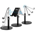 thumbnail image 4 of Soporte ajustable para tableta/teléfono, soporte telescópico ajustable para iPad, soporte universal de aluminio multiángulo compatible con teléfono celular/tableta/iPad inteligente iPhone (4-13, 4 of 6