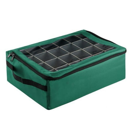 UPC: 0819732021456 | Tiny Tim Totes 83-DT5575 48 Christmas Ornament Organizer Storage Box – Green