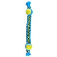 thumbnail image 1 of MPP Paracord Rope Big Dog Toys Durable Braided Double Tennis Ball Tug 18.5" Large (Blue/Yellow), 1 of 1