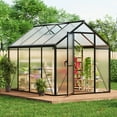 thumbnail image 1 of AKDSteel Outdoor Aluminum Walk-In Greenhouse With Polycarbonate Panels, Sliding Doors & Roof Vent, 1 of 8