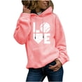thumbnail image 2 of Floleo Clearance Womens Tops Long Sleeve Shirts Fall Clearance Winter Womens Casual Long Sleeve Tops Ladies Print Pullover Sweatshirt Blouse Pink, 2 of 4