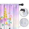 thumbnail image 4 of Blackout Kids Curtains,Rainbow Unicorn Pattern Childrens Insulated Curtains Set Of 2,Bedroom Essentials,Toddler Room Decor 42"x54", 4 of 5