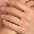 thumbnail image 4 of Gem Stone King 10K Two Tone Gold Peach Morganite Solitaire Engagement Ring for Women | 0.82 Cttw | Cushion 6MM | Gemstone October Birthstone | Size 6, 4 of 6