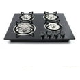 thumbnail image 2 of 4-Burner Built-In Gas Cooktop with Tempered Glass – NG/LPG Compatible, 23.2" x 20" Gas Hob Stovetop, 2 of 9
