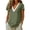 #0011-Army Green, variant on Favoffer Women's Solid Color Linen Blend Tunic Top Lace Trim V Neck Short Sleeve Loose Fit Blouse Soft Lightweight Breathable Shirt for Daily Casual Outdoor Street Style