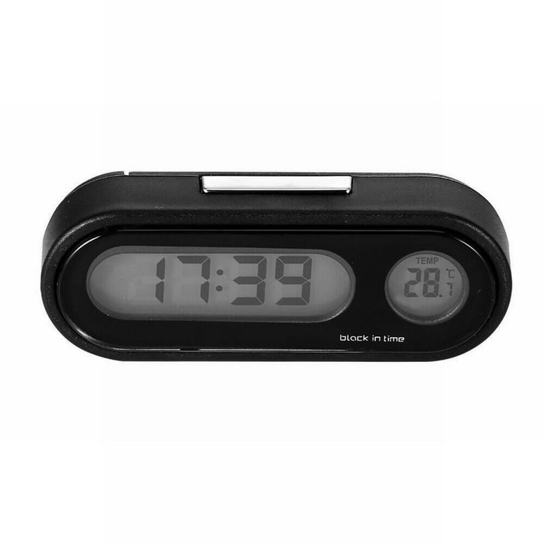Geege Mini LCD Digital Car Dashboard Electronic Time Clock Thermometer with Backlight, Size: 7.85