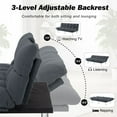 thumbnail image 5 of BSHTI Corduroy Futon Sofa Bed, 67.3" 3 in 1 Convertible Sofa Bed with Adjustable Armrests, Split-Back Design, Loveseat Sofabed for Apartment, Living Room, Office(Dark Gray), 5 of 15