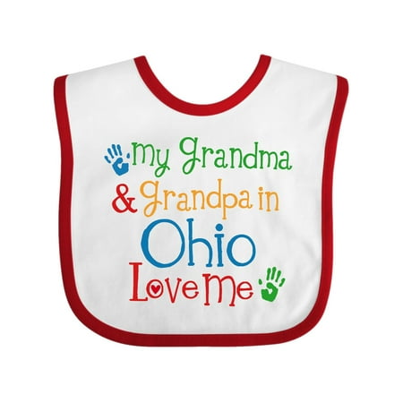 

Inktastic Ohio Grandma Loves Me Gift Baby Boy or Baby Girl Bib