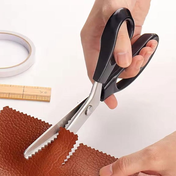 9'' Pinking Shears for Fabric, Zig Zag Scissors for Sewing, Craft, Dressmaking