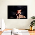 thumbnail image 3 of Elephant Stock Sophisticated Woman In Black Wall Art - Horizontal Canvas Wall Art - Living Room Wall Decor - Fashion And Beauty Canvas - Black And Beige Decor - 12" x 8", 3 of 8
