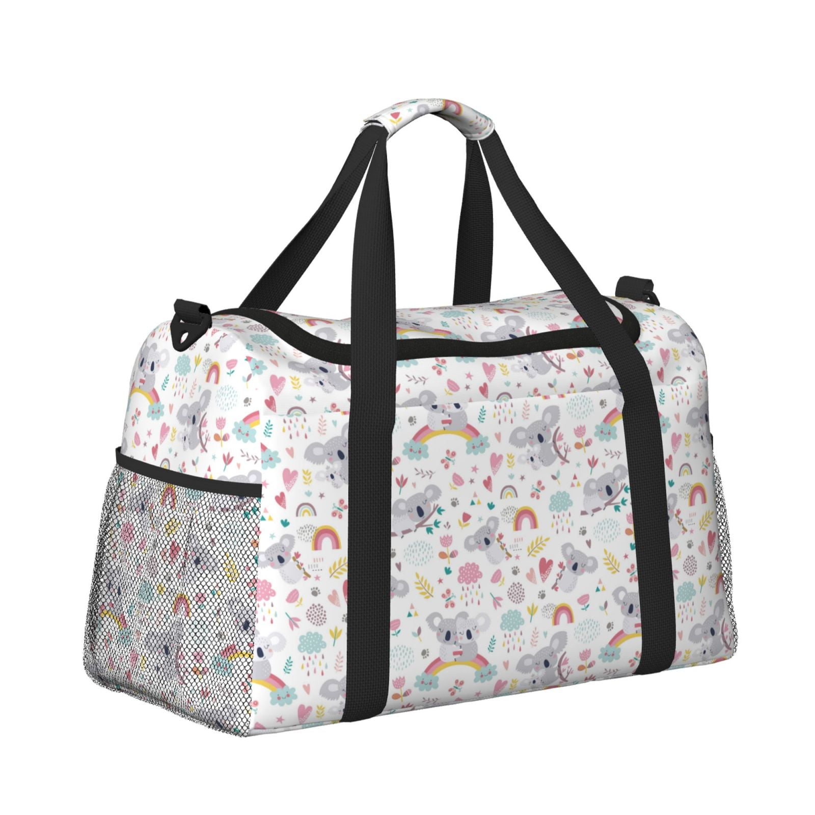 Fuzoiu Cute Koala Print Travel Duffle Bag,Carry On Tote Bags,Duffel Bag,Sport Gym Bag, Hospital Bag for Labor and Delivery, Overnight Bag,Luggage Bag