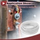 thumbnail image 3 of Cables eléctricos únicos para automóviles, cable de alimentación de 148 pies, blanco TC, 1 pieza, 16AWG, 2 conductores, completamente aislado y con chaqueta de tacto suave, universal, 3 of 7