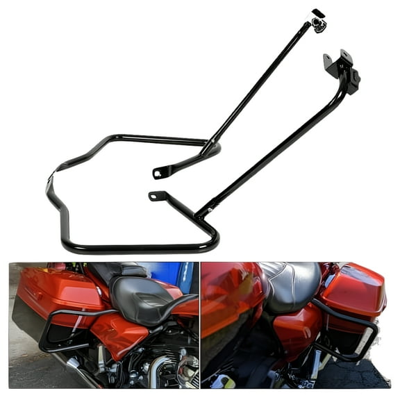 Kojem Rear Saddlebag Guards Support Kit for Harley Davidson Touring like Electra Street Glide Road King Ultra Classic Limited CVO 2014-2022 Saddle Bags Bag Guard Mount Saddlebags HD.Ref 90200788