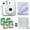 Clay White, variant on FUJIFILM Instax Mini 12 Built-in Flash Instant Film Camera, Bundle with Photo Album, Mint Green