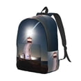 thumbnail image 2 of Daiia Peggy's Cove Lighthouse Vintage Canvas Backpack for Men and Women ,Hiking Backpack,Travel Laptop Bag for School,Large Capacity Backpack, 2 of 8