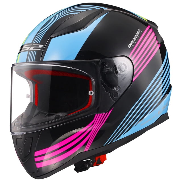 Casco integral LS2 Rapid Matte Blue Pink 2XL