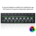 thumbnail image 3 of Headphone Amplifier, 8 Channel Stereo Headphone Audio Amp, Multi Port Headphone Splitter, Headphone Mixer for Recording Studios and Bands, 1/8 in TS Plug, 3 of 7