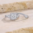thumbnail image 4 of SFTING Engagement Rings for Women Princess Pear Cut Wedding Ring Set 5A CZ Silver Plated Anniversary Mother's Day Gift for Her Size 8, 4 of 8