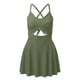thumbnail image 3 of WILLBEST Traje de Baño de Natación para Mujer, Traje de Baño de Una Pieza con Falda Recortada y Cuello En V, Cruzado con Lazo En La Espalda, Trajes de Baño, 3 of 4