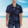 thumbnail image 2 of Pofeuu Blue-Purple Raspberries Print Hawaiian Shirt for Men Sleeves Casual Button Down Summer Beach Dress Shirts T-Shirts,X-Large, 2 of 7