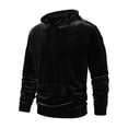 thumbnail image 4 of RPOVIG Men's 2 Piece Velvet Tracksuit Hoodie Drawstring Sweatsuit Sets Casual Outfits, 4 of 7