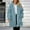 Light Blue, variant on Womens Fuzzy Fleece Jacket Sherpa Full Zip Up Hooded Long Coats Casual Loose Winter Warm Outerwear