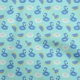 thumbnail image 1 of oneOone Cotton Cambric Turquoise Blue Fabric Donut Pattern Sewing Craft Projects Fabric Prints By Yard 42 Inch Wide, 1 of 6