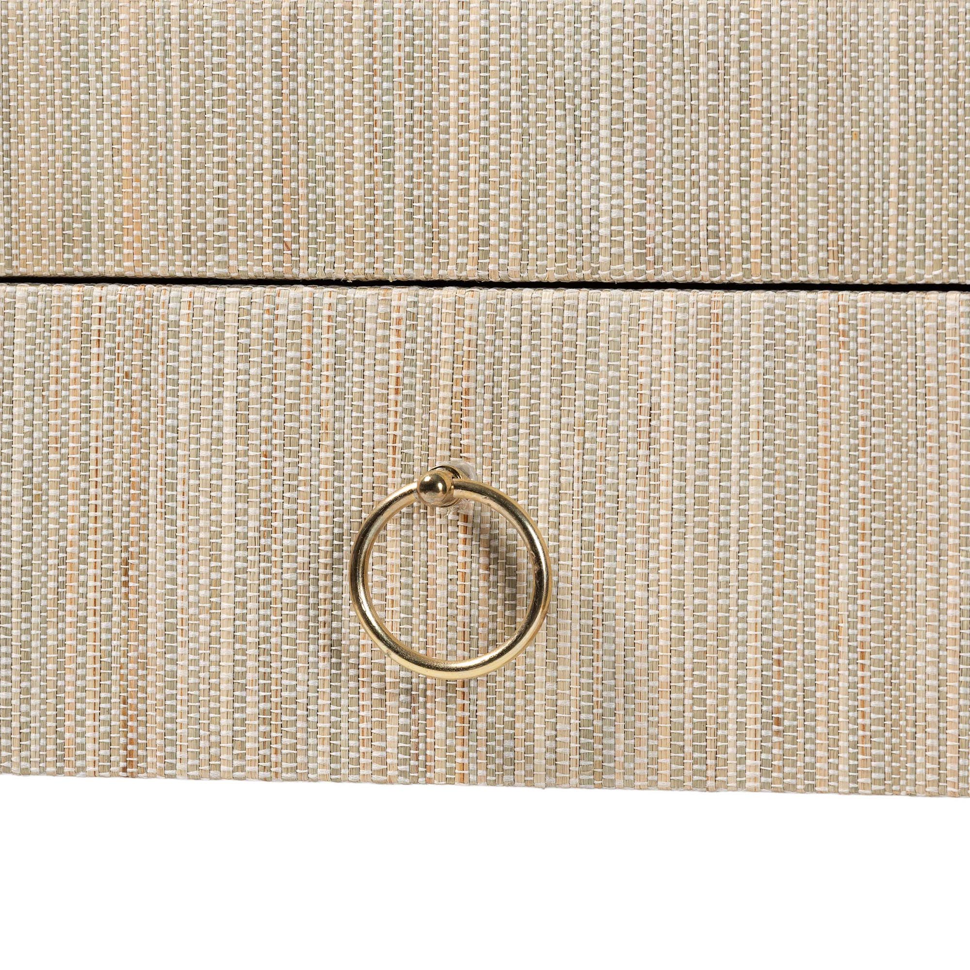 bali & pari Cielo Boho Console Table, 3-Drawer, Natural