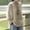 Beige, variant on Cuoff Blouses for Women Casual Solid Color Loose Cotton Linen Medium Sleeve Large Size Womens Tops White 3X