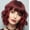 Red, variant on Tuscom Short Curly Wigs for Women with Bangs - Water Wave Synthetic Wig, 15 Inch European & American Style Glossy Natural Look